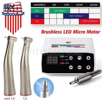 Brushless LED Electric Micro Motor /1:5 Contra Angle AS Dental