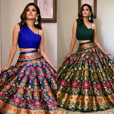 DESIGNER LEHENGA CHOLI INDIAN BOLLYWOOD WEDDING PARTY PAKISTANI WEAR READYMADE