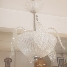  Elegante BAROVIER CLASSIC CHANDELIER WHITE GLASSES. 1960.....quasi bello!!