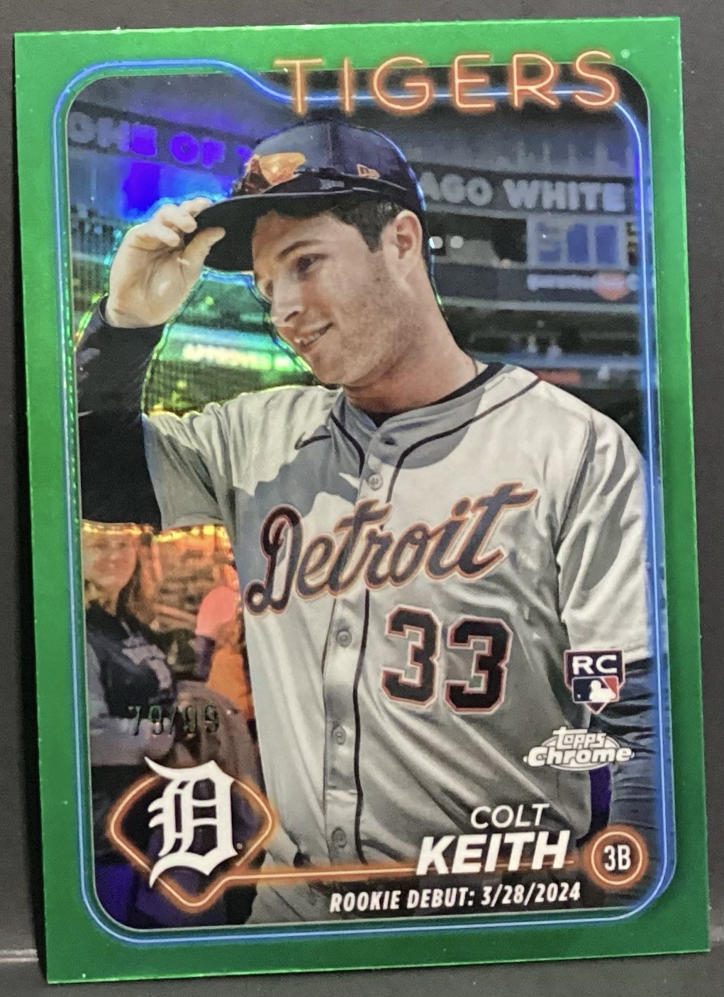 2024 Topps Chrome Update Green Refractor Rookie Debut Colt Keith USC178 /99 RC