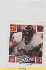 1986 McDonald's Play & Win Chicago Bears No Tab Dan Hampton HOF READ 2u3