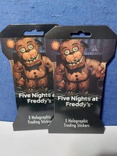 Five Nights At Freddy's FNAF Holographic Trading Stickers - 2 Blister Packs RARE