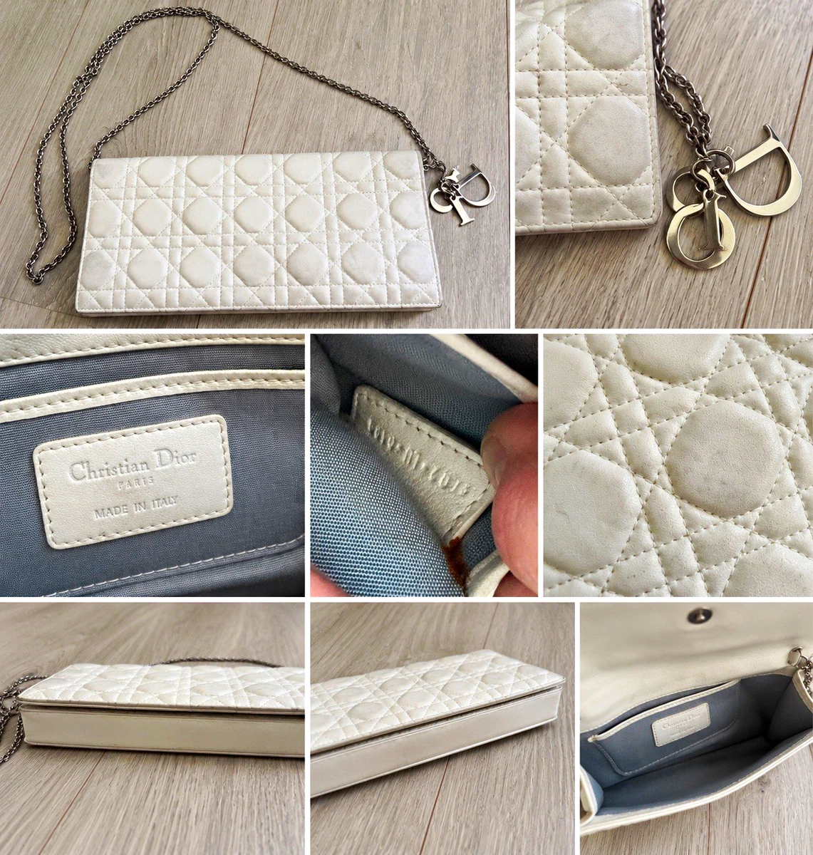 Dior White Leather Exterior Bags & Handbags for Women for sale | eBay