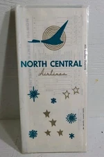 North Central Airlines Vintage '66 Time Table Flight Schedule Destination Folder