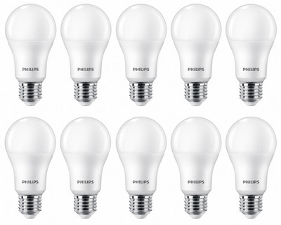 Philips 10x LED A60, E27, Warmweiß 2700K, 1521 lm, 13W-100W Ersatz 10er SPARPACK