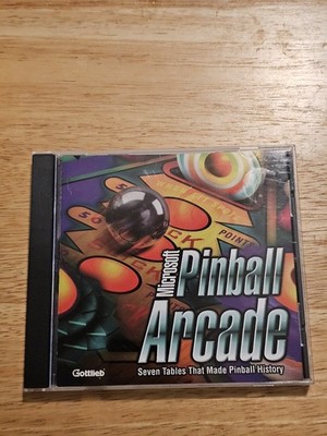 Microsoft Pinball Arcade CD-ROM (PC, 1998) Seven Classic Tables Game Good 