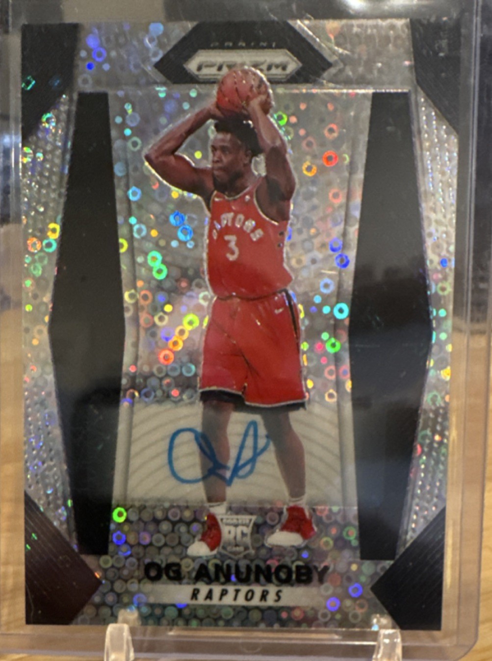 2017-18 Panini Prizm Fast Break OG Anunoby #38 Autograph Rookie Toronto Raptors