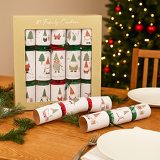 Pack Of 10 Family Christmas Gonk Crackers Xmas Dinner Lunch Table Decoration