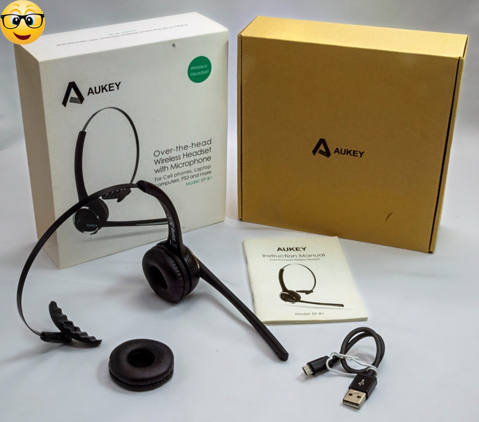 Oreillette Bluetooth Aukey EP-B1 avec micro réduction de bruit pour appels pro