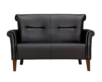 SitzmöBel 2-Sitzer Sessel Schwarz Ledersofas Couch BüRomöBel Sofas