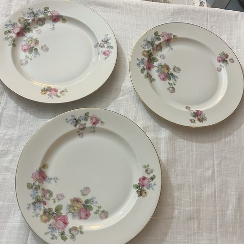 EPIAG Czechoslovakia Set of 6 Dinner Plates Bridal Rose Pattern Floral & Gold - Picture 3 of 14