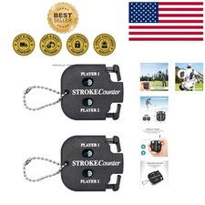 2pcs Portable Golf Score Clicker - 2 Player Stroke Counter for Games