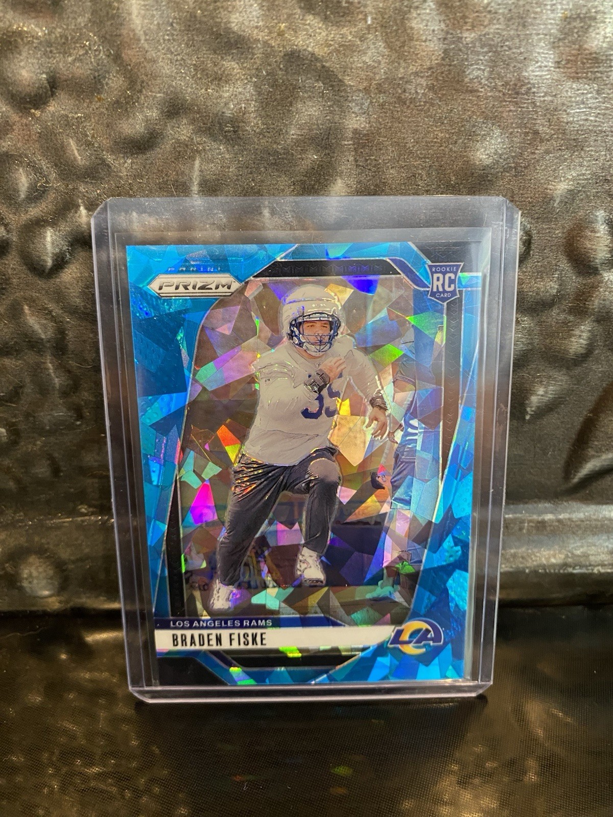 2024 Panini Prizm Braden Fiske #310 Rookie Blue Ice Prizm 60/99 - Rams