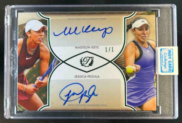 2025 Topps Triumphant Madison Keys Jessica Pegula Dual Auto FoilFractor #1/1