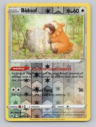 Bidoof 111/159 Crown Zenith Reverse Holo