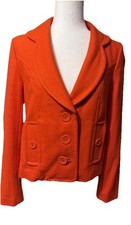 Anthropologie Tulle OrangeCoat Wool Size M NWT