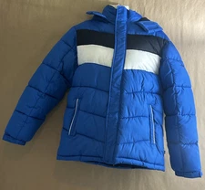 CB Sports Size XL Blue Arctic Weather Protection Fleece Puffer Jacket With Hood