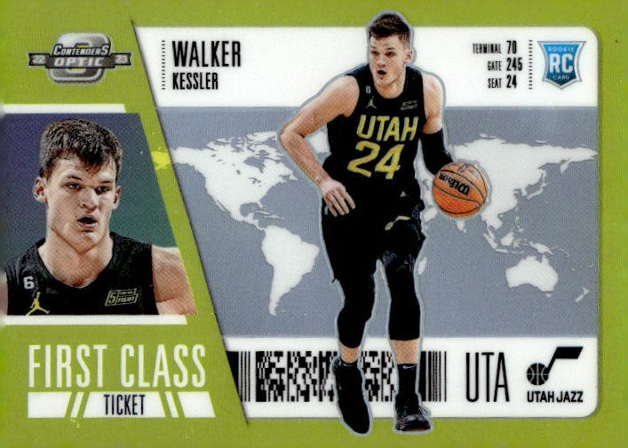 2022-23 Panini Contenders Optic Walker Kessler First Class Ticket Utah Jazz