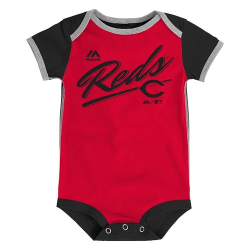 Cincinnati Reds Majestic MLB Newborn Infant Decendant 2 Piece Bodysuit Creeper - Picture 3 of 3