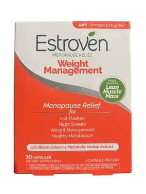 Estroven Menopause Relief Weight Management - 30CT Capsules - exp: 09/2026