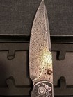Folding  Pocket Knife Flipper Viper Burl Model -64 Layer Damascus HR 61  Ultra H — photo 2