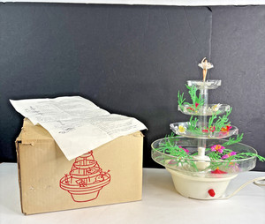 Vintage Magic Fountain Indoor Electric Water Fountain Lamp w/Box READ & VIDEO