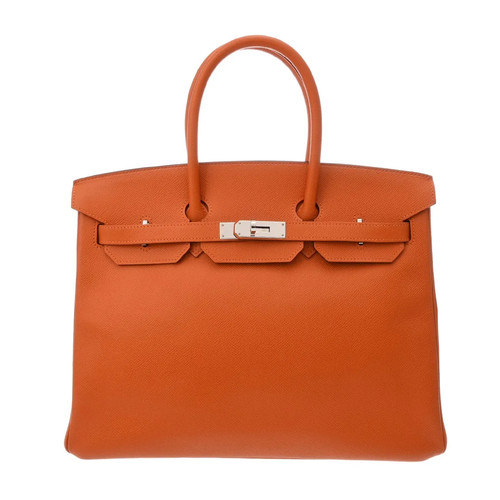 Hermes Birkin 35 Handbag Epsom Leather Silver #WB3667