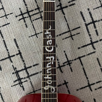 Cherry Acoustic Guitar Solid Spruce Top mahogany neck 20frets high quality