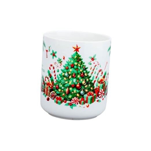 Ceramic Christmas Utensil Holder with Tree and Truck Design – Festive Holiday