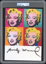 Andy Warhol ~ Signed Autographed Marilyn Monroe Display ~ PSA DNA Encased