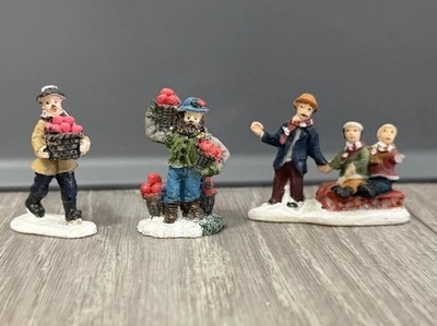 Christmas Village People '' Lot of 3 Figures Holiday Decorations Figurines