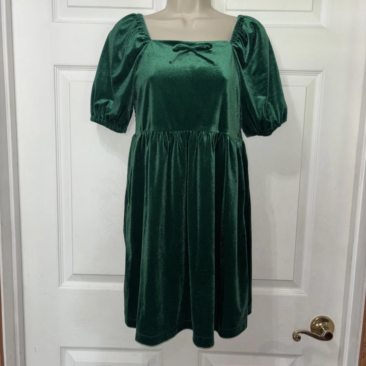 Holiday Green Velvet Dresses for Girls for sale | eBay