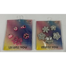 Crocs Jibbitz Cheerleading 5-Pack and Crocs Jibbitz Flower 5-Pack NEW 87B