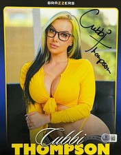 Hot Sexy Cubbi Thompson Signed 8x10 Photo Adult Star Autograph Beckett Hologram