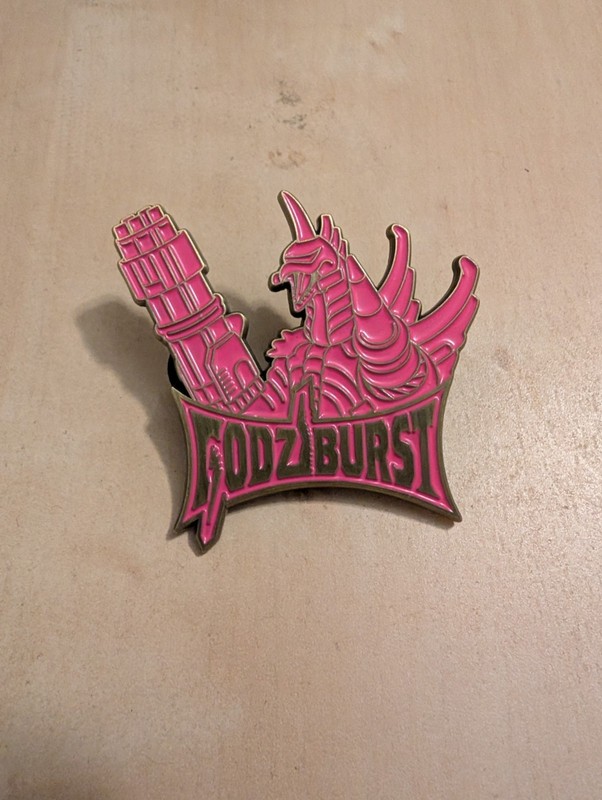 Godziburst SDCC 2026 Exclusive Rare Pink Enamel Pin 456/500