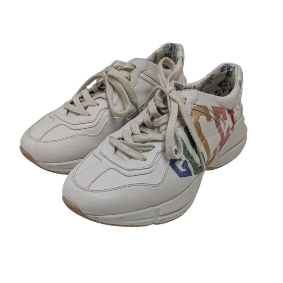 Baskets basses Gucci logo pailleté clair blanc taille 39 occasion