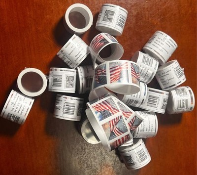 NEWEST 10 Rolls of 100 Pcs Flag Postage Stamps - Total 10Rolls- 1000PCS（2019)