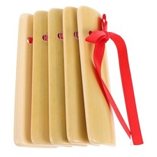 5 Pcs Chinese Instruments Bamboo Allegro Clapper Castanets Wooden Musical