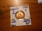 1940S Lincoln Cent Gem BU+ BEAUTY!!! PQ!!! Tough Date!!!!!