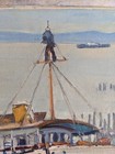 Vintage Oil Painting William Lobberegt (Nephew of Renoir) Harbor Nautical Boat — photo 9
