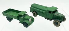 Pair Vintage DINKY Trucks 25d Petrol Tanker & 22c