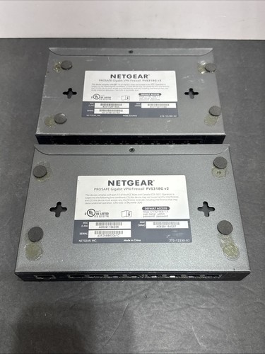 2-NETGEAR PROSAFE FVS318G V2 8-PORT GIGABIT VPN FIREWALL And Adapters - Picture 4 of 7