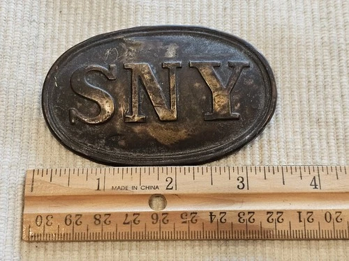 OUTSTANDING Original Union Civil War SNY New York Ammo Belt Box Plate L@@K!!