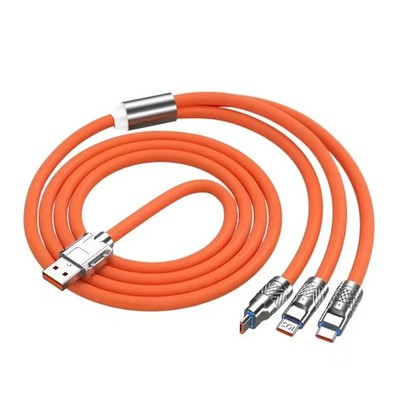 120W Fast Charging Micro 3-in-1 Micro USB Cable for Mobile Phone Chargers