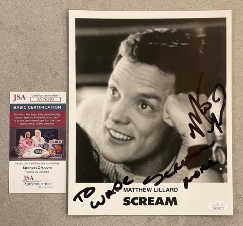 Foto 8x10 firmada por Matthew Lillard ~ Scream Promo ~ Certificado de autenticidad JSA - Imagen 1 de 9