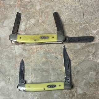 Case Lot of 2 Yellow Synthetic Handle Knives 32087 & Broke 3318