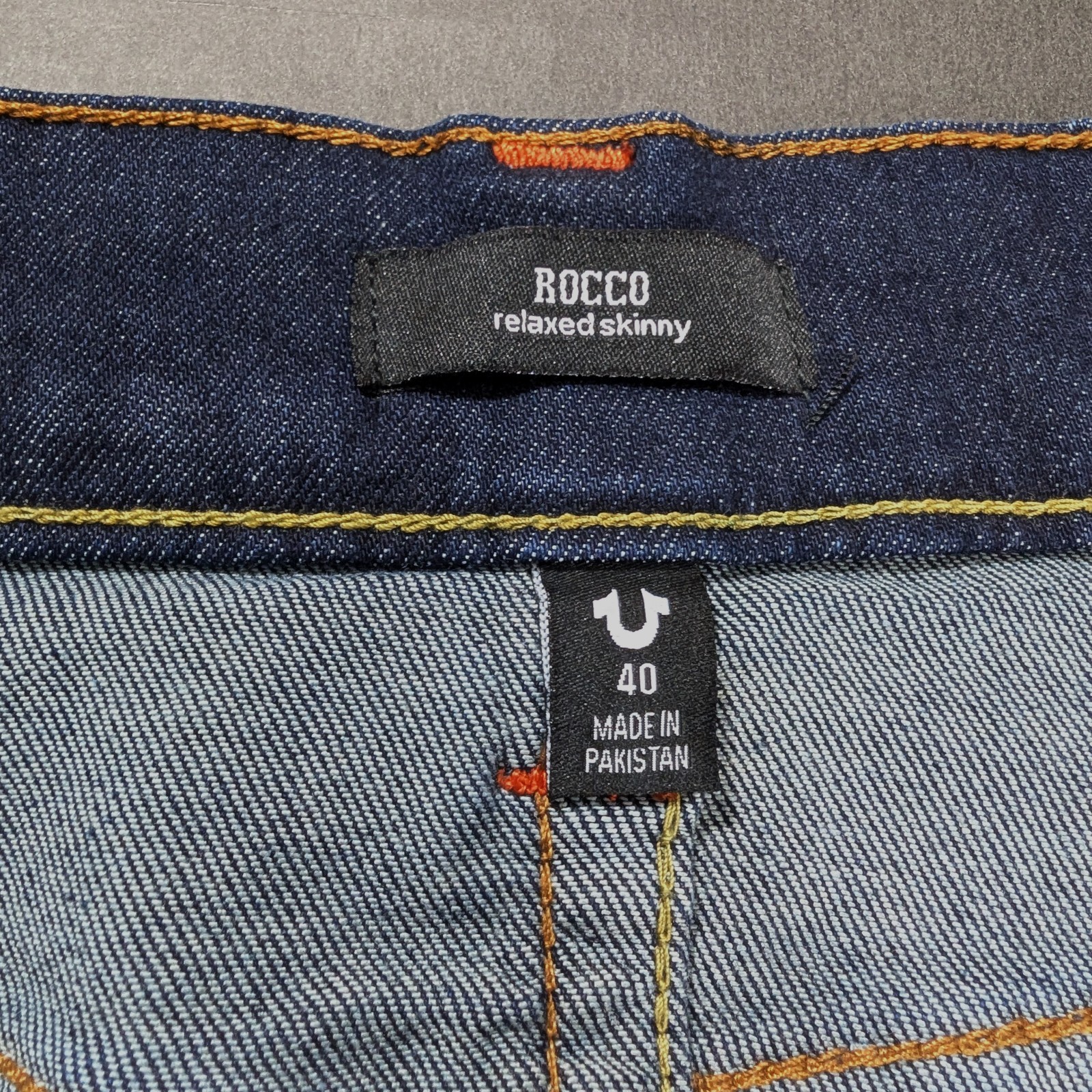Originals By True Religion Men's Rocco Relaxed Skinny Jeans Size 40x32 Rare image 10