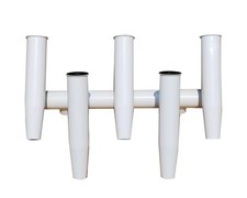 Dolphin T Top 5 Rod Holder |Fishing Console Boat T Top Rocket Launcher White