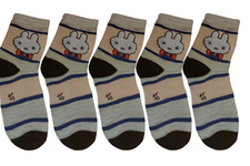 Kids Bunny Striped Socks 5-Pack NWOT  Size 5-8