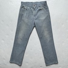 Vintage Levi  s Corduroy Pants Gray W32 L27 Faded Distressed Stains Made In USA
